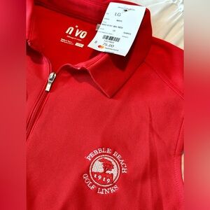 Red Pebble Beach Golf Polo Shirt